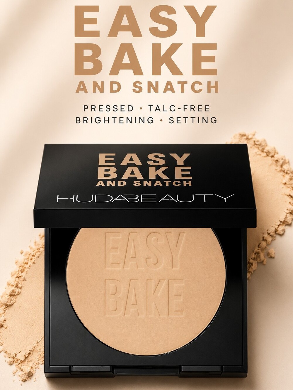 HUDA BEAUTY Easy Bake and Snatch Pressed Talc-Free Brightening and Setting Powd